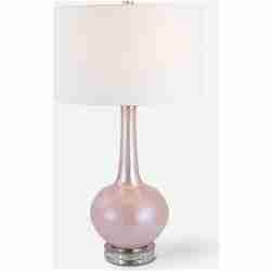 Rosa-Pink Glass Table Lamp