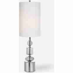 Stratus-Gray Glass Buffet Lamp