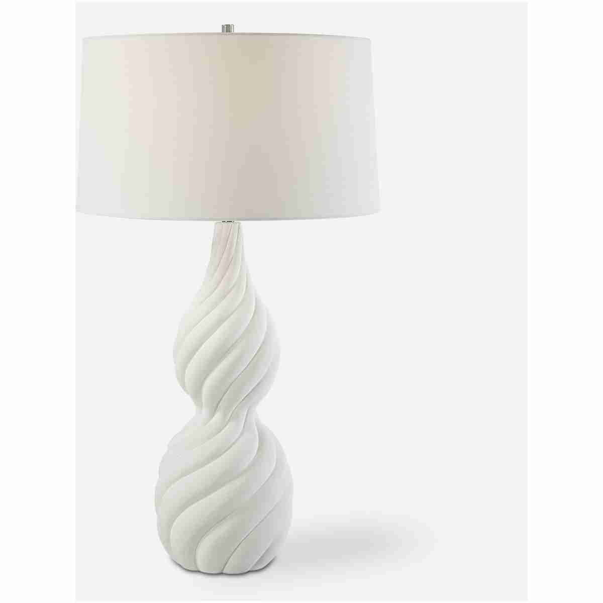 Twisted Swirl-Twisted Swirl White Table Lamp