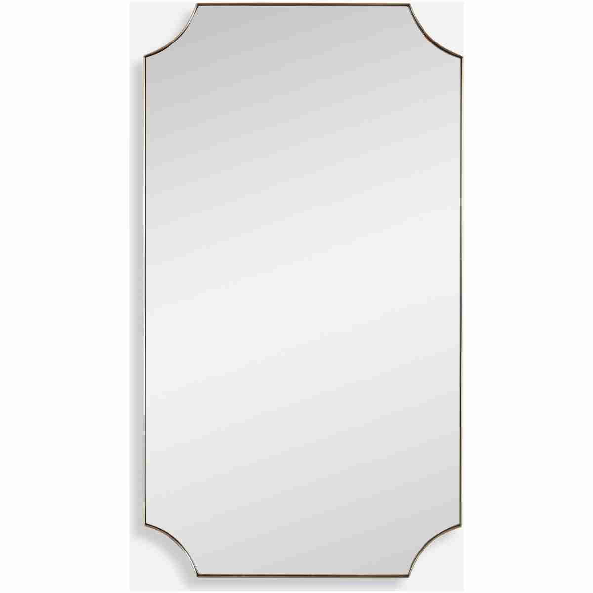 Lennox-Brass Scalloped Corner Mirror