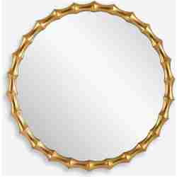 Nacala-Round Gold Mirror