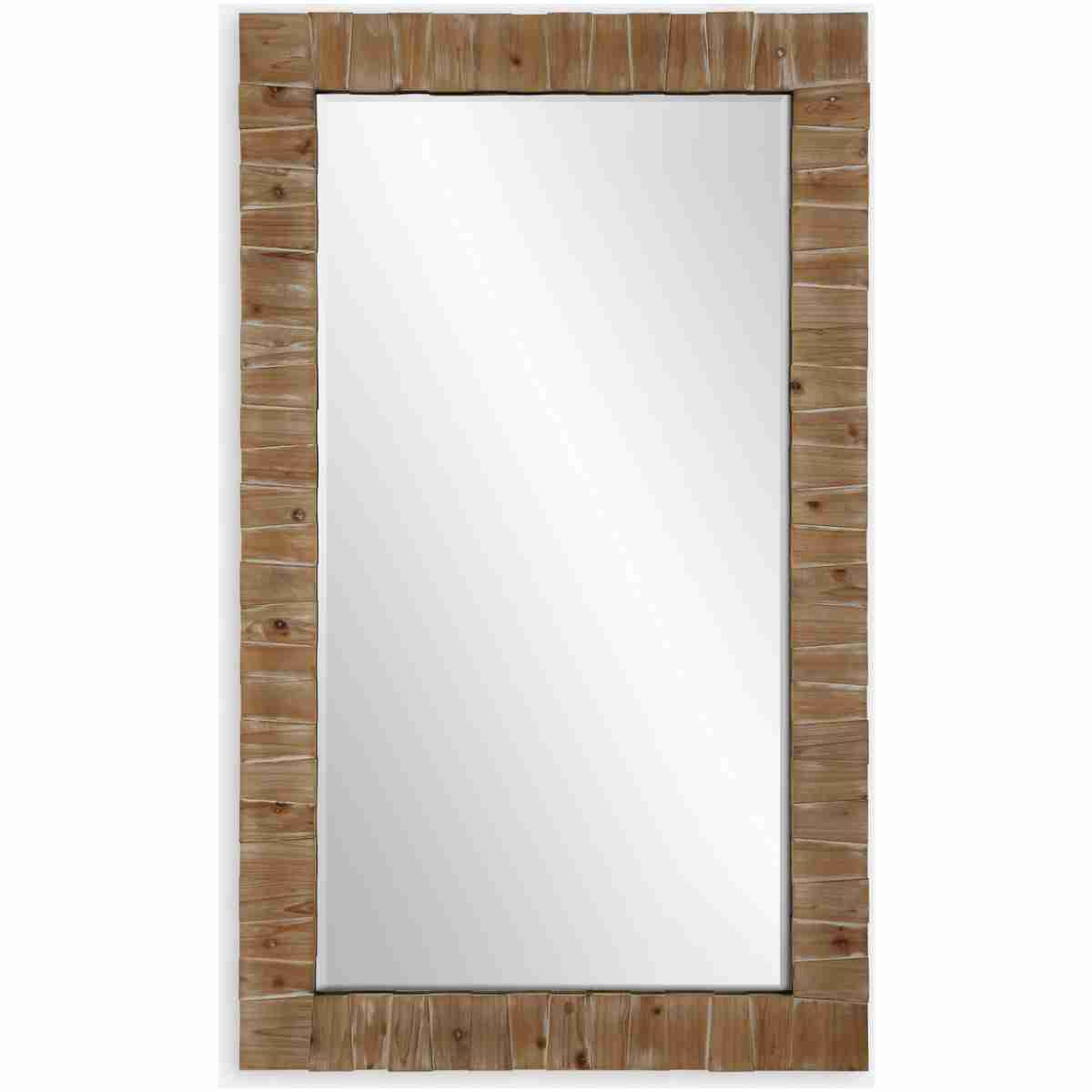 Ayanna-Gray Washed Wood Mirror