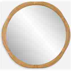 Salina-Round Bamboo Mirror