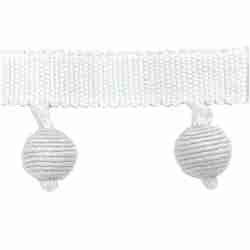 E-BALL FRINGE/WHITE - Beaded Trim - Addison