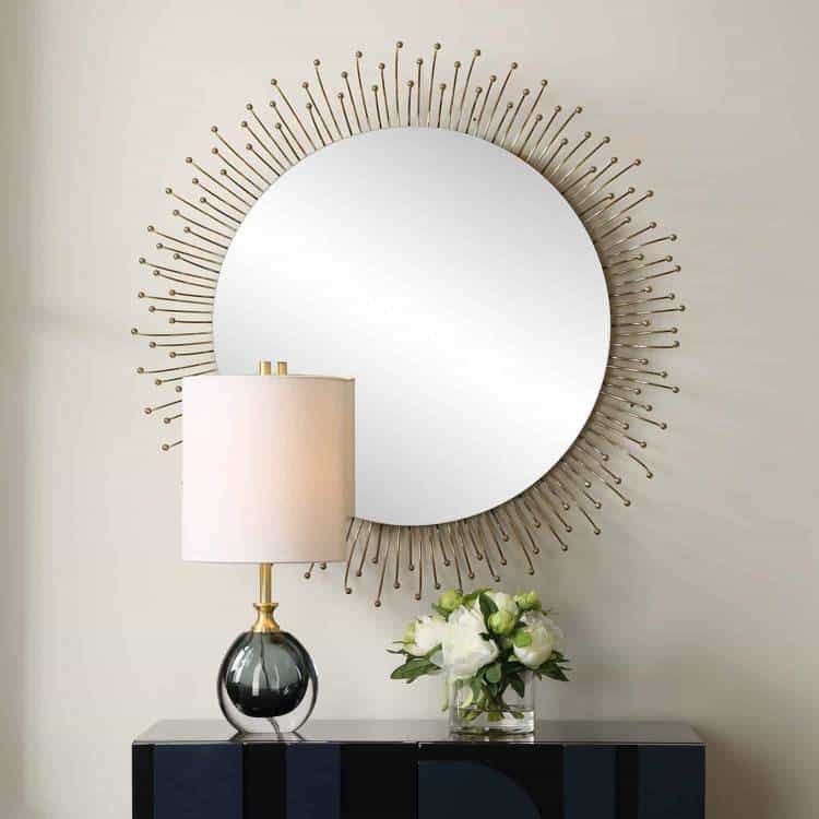 Transforming Your Space with Large Accent Wall Mirrors Dallas Aga Round Gold Mirror