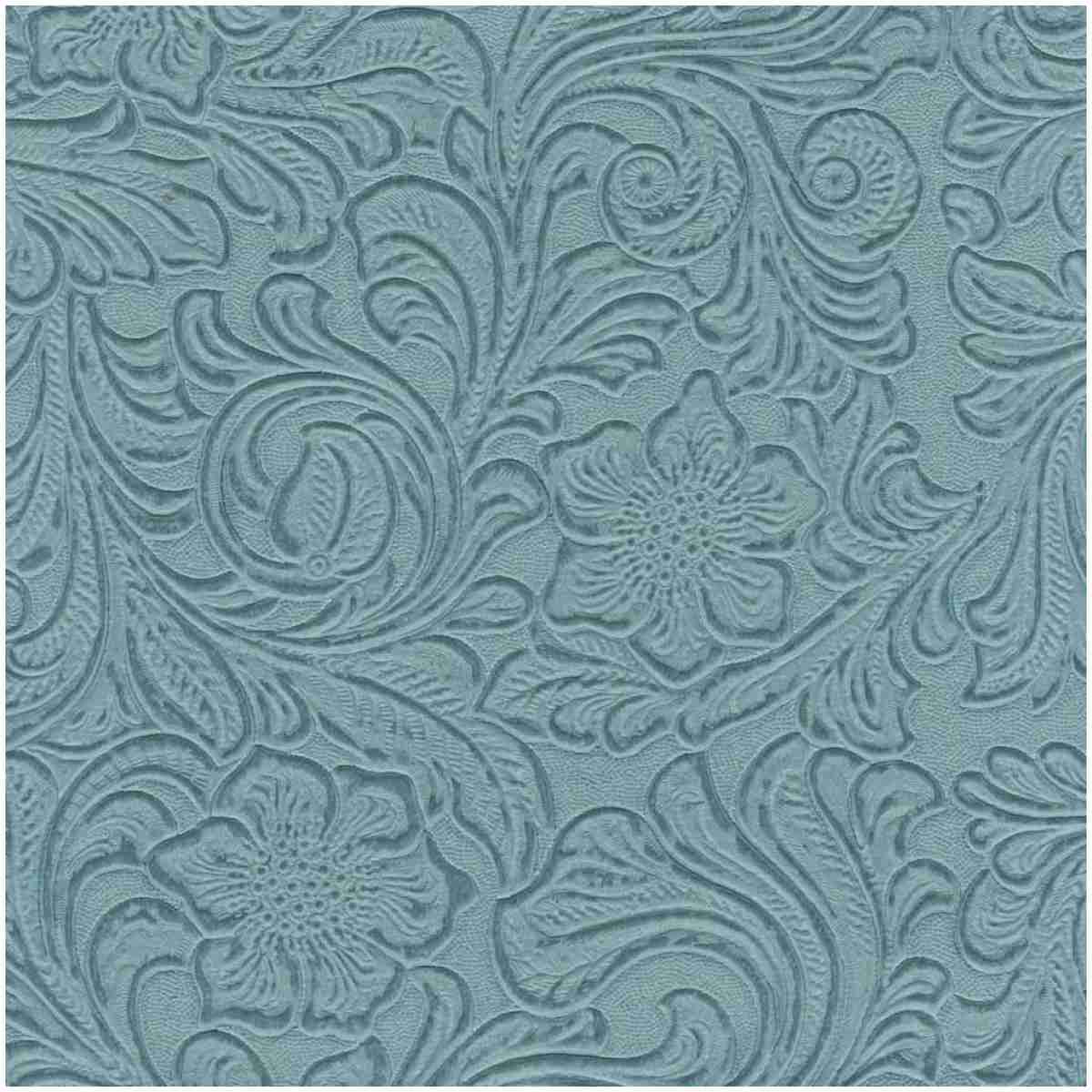 Mi-Fooled/Aqua - Faux Leathers Fabric Suitable For Upholstery And Pillows Only.   - Dallas