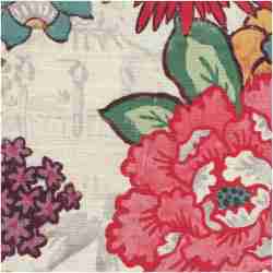 P-FLOWERS/MULTI - Prints Fabric Suitable For Drapery