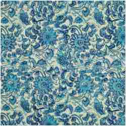 P-HANAD/BLUE - Prints Fabric Suitable For Drapery