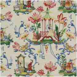 PK-EAST/PORCELAIN - Prints Fabric Suitable For Drapery