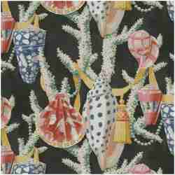 PK-OCEAN/EBONY - Prints Fabric Suitable For Drapery