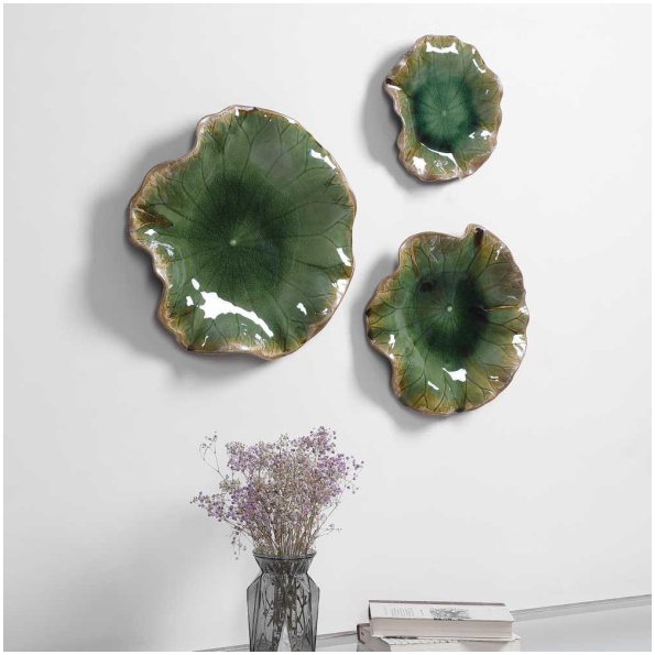 Abella Green Ceramic Wall Decor