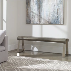 Uttermost Acai Light Gray Bench