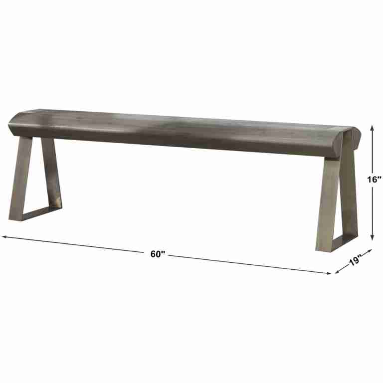 Acai Light Gray Bench