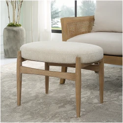 Uttermost Acrobat Off-White Small Bench