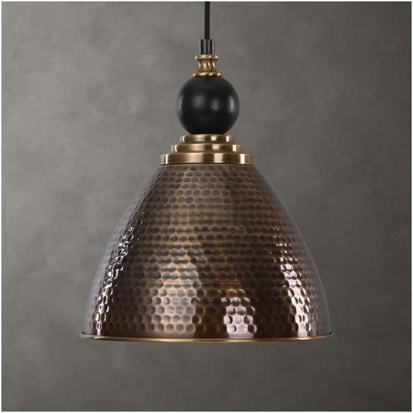 Uttermost Adastra 1 Light Antique Brass Pendant