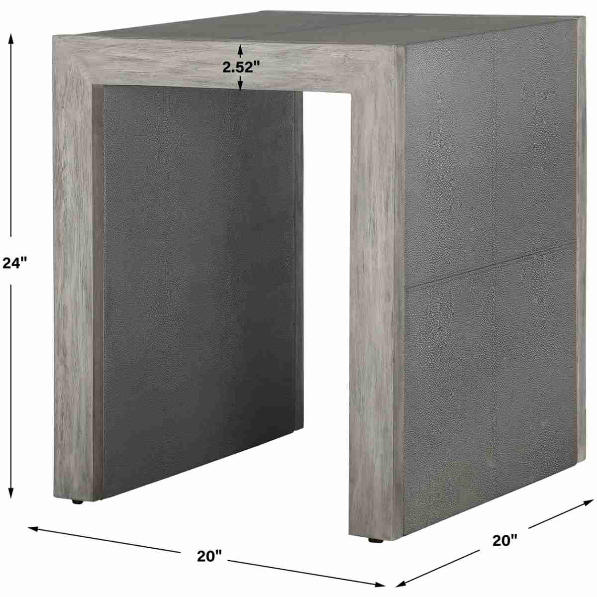 Aerina Modern Gray End Table