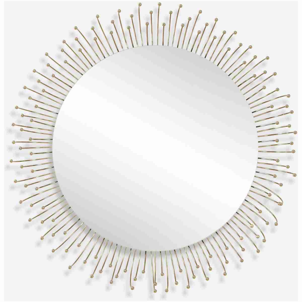 Aga-Round Gold Mirror