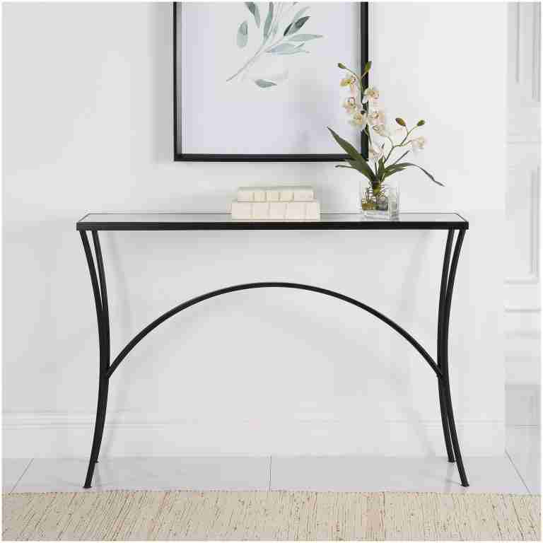 Uttermost Alayna Black Metal & Glass Console Table