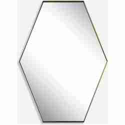 Ankara-Brass Hexagon Mirror