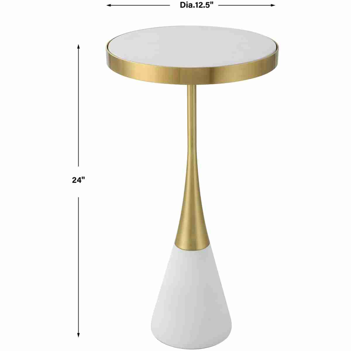 Apex White Concrete Accent Table