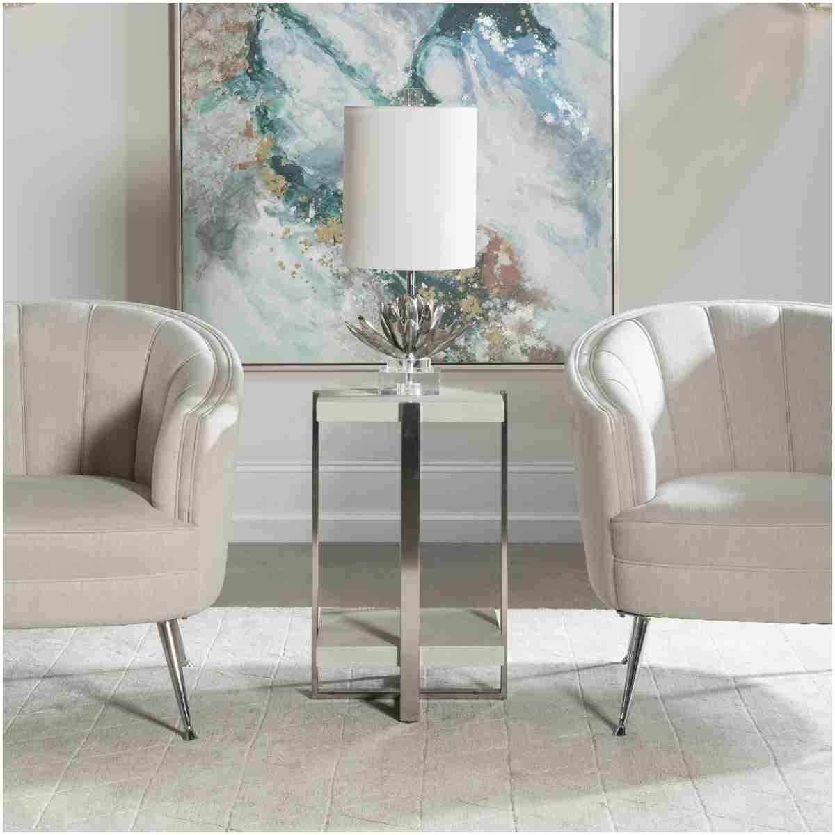 Uttermost Arnaut White Accent Table