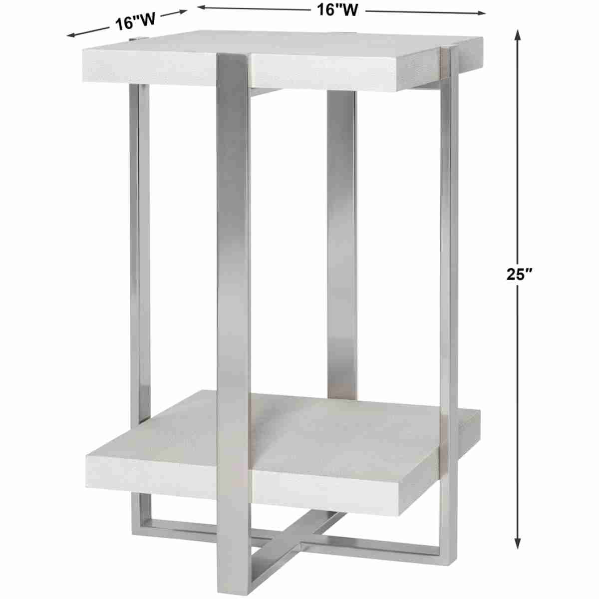 Arnaut White Accent Table