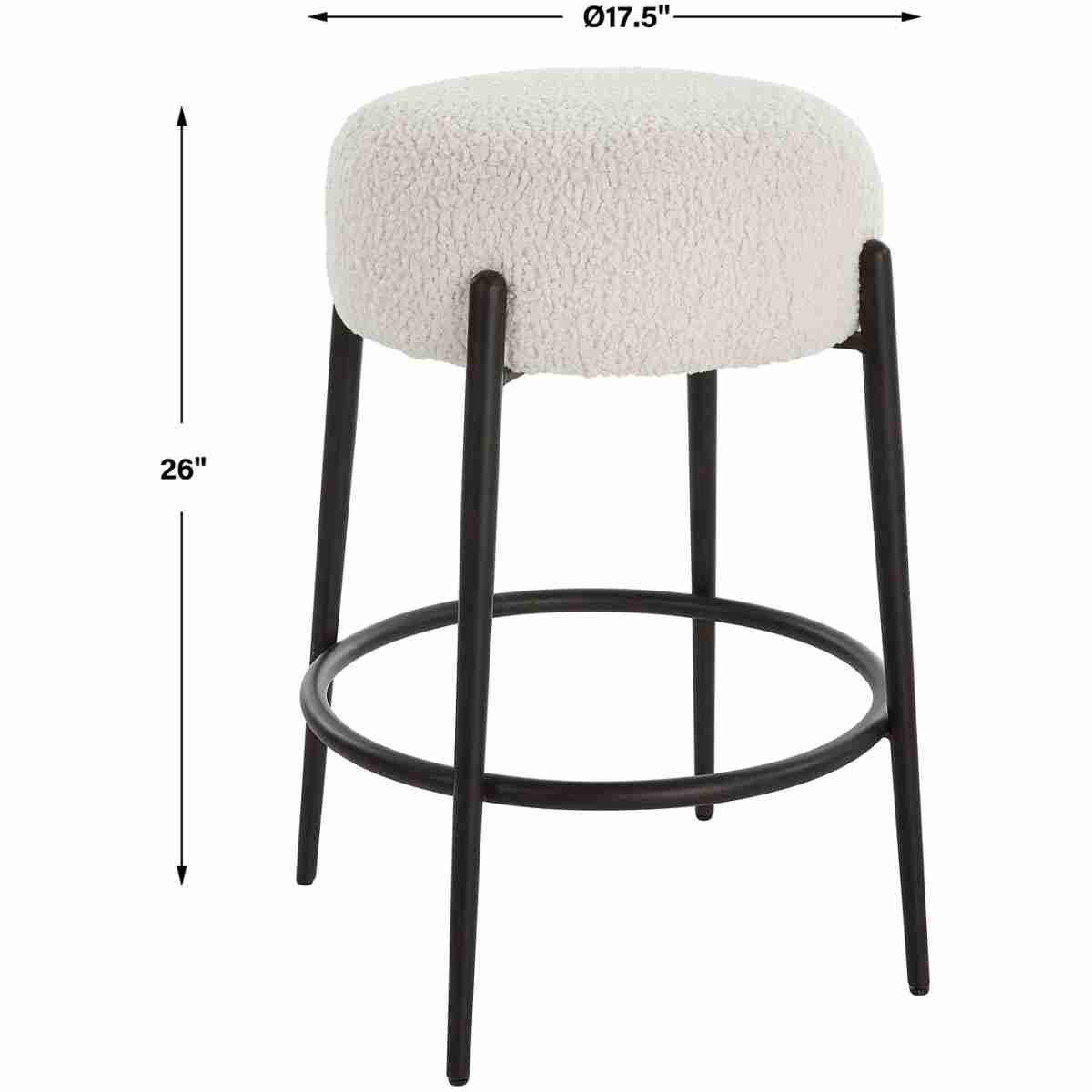 Arles Plush Counter Stool