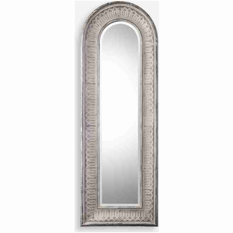 Argenton-Aged Gray Arch Mirror