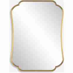 Athena-Brushed Brass Mirror