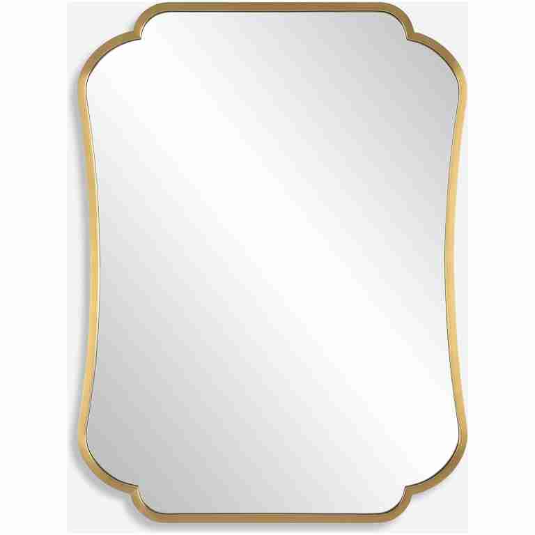 Athena-Brushed Brass Mirror