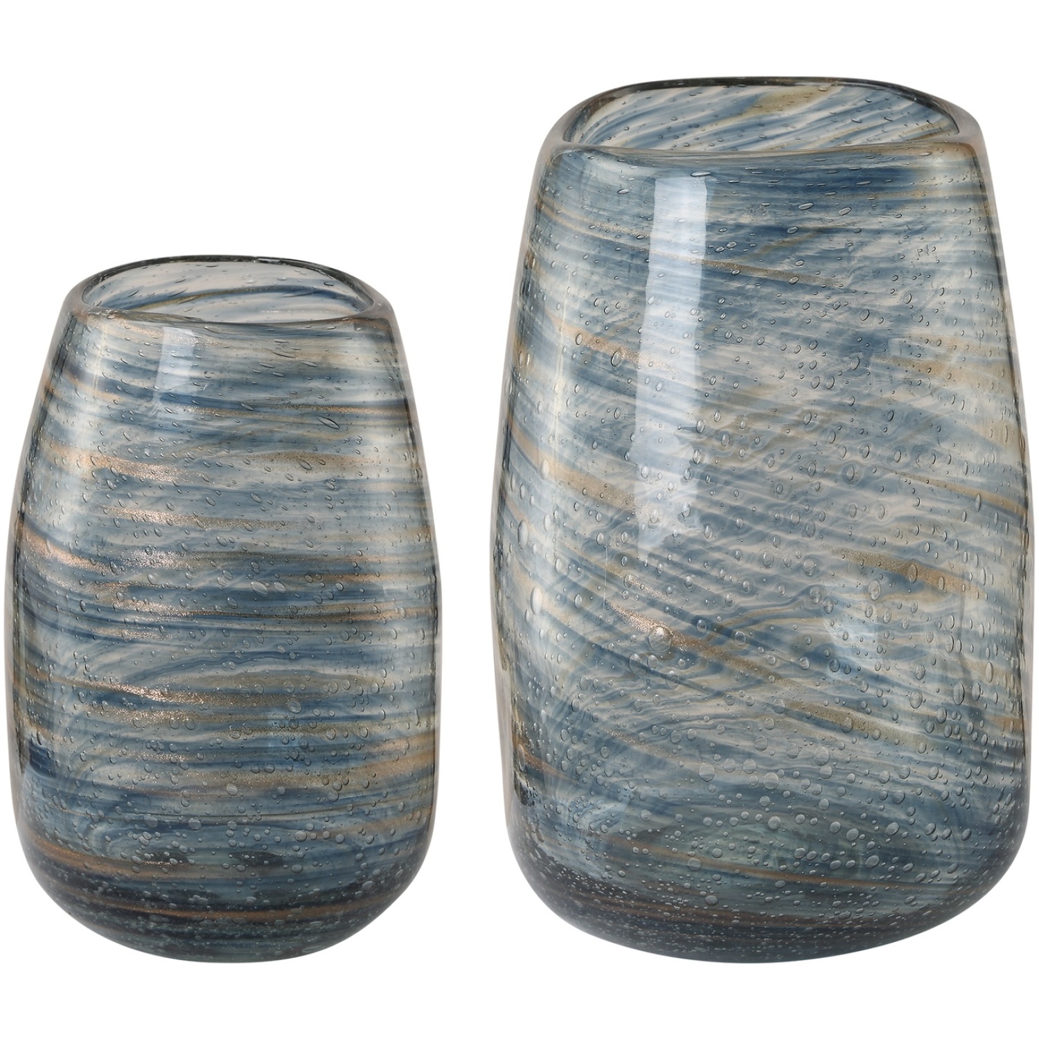 Aurora Swirl Glass Vases