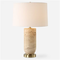 Aubrey-Travertine Table Lamp