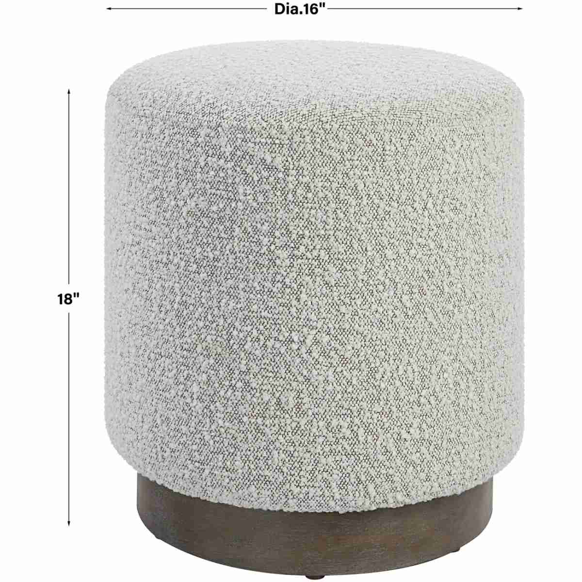 Avila Light Gray Ottoman