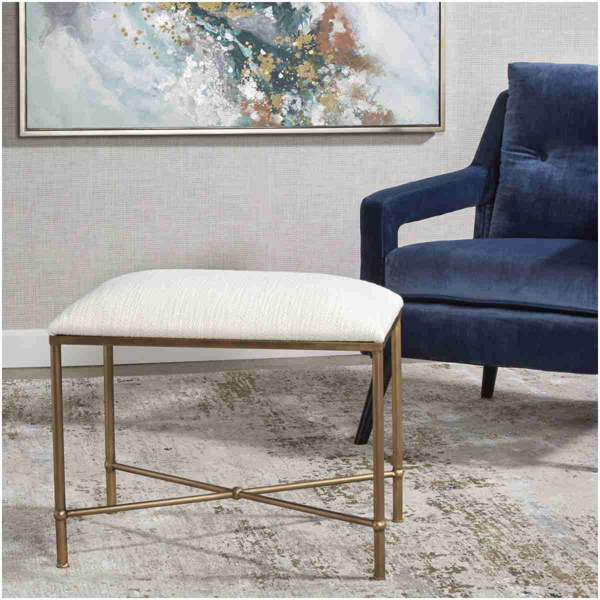 Uttermost Avenham Small Gold Framed Bench