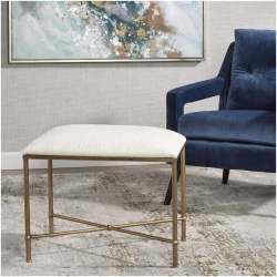 Uttermost Avenham Small Gold Framed Bench