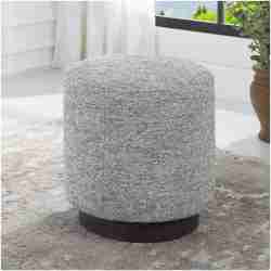 Uttermost Avila Tweed Round Ottoman