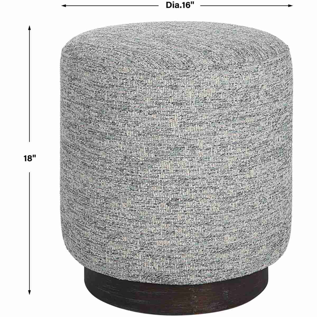 Avila Tweed Round Ottoman