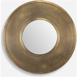 Axel-Round Brass Mirror