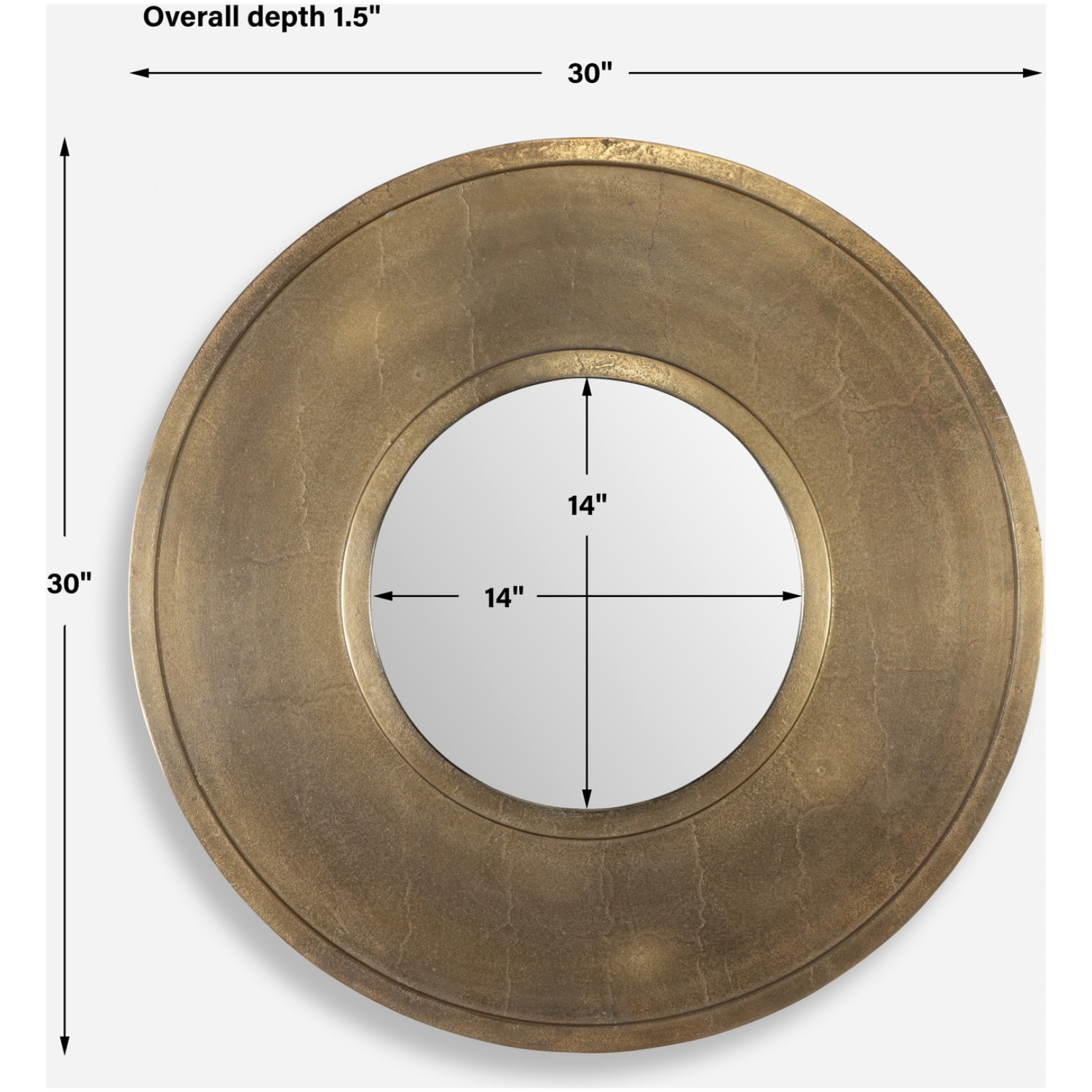 Axel Round Brass Mirror