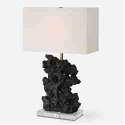 Basalt-Black Stone Table Lamp