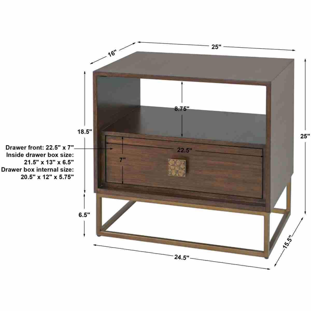 Bexley Walnut Side Table