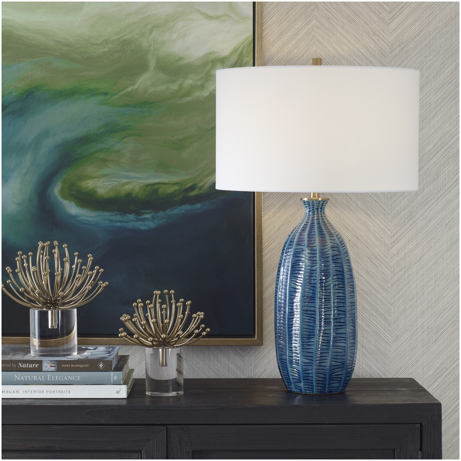 Uttermost Bixby Blue Table Lamp