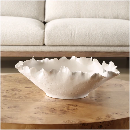 Uttermost Blossom Short Off-white Bowl