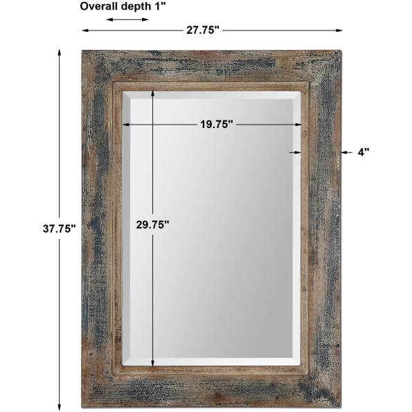 Bozeman Distressed Blue Mirror