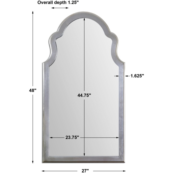 Brayden Arched Silver Mirror