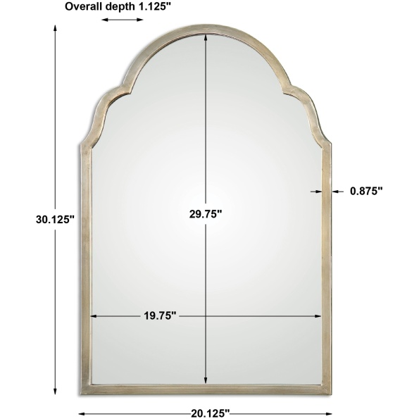 Brayden Petite Silver Arch Mirror