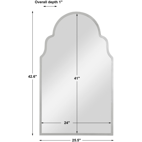 Brayden Nickel Arch Mirror