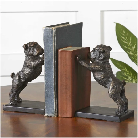 Uttermost Bulldogs Cast Iron Bookends