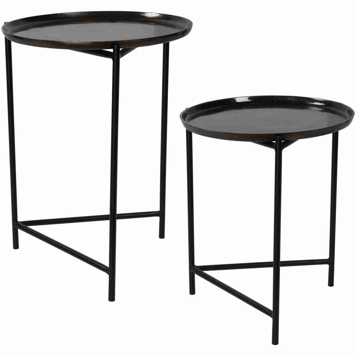 Burnett Dark Nickel Nesting Tables