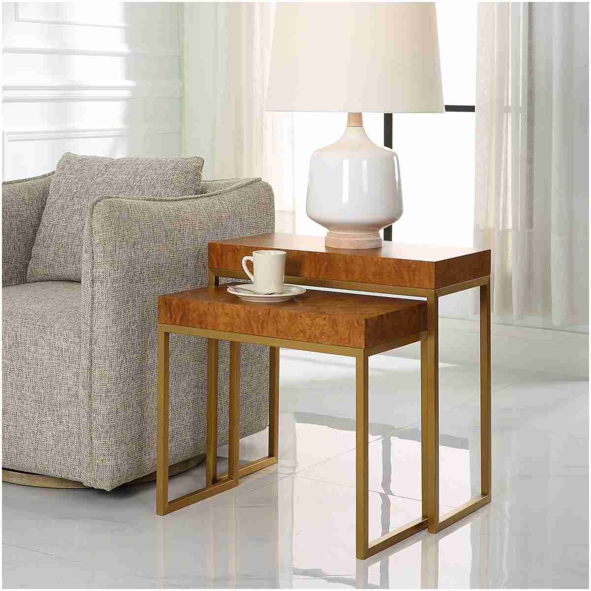 Uttermost Burl-esque Wooden Nesting Tables